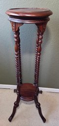 Tall Victorian Style Pedestal Plant Stand Side Table