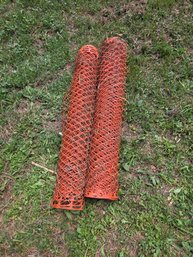 2 Rolls Orange Plastic Snow Fencing