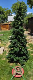 7' Tall Artificial Christmas Tree And Storage Container