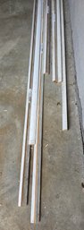 7 Pieces Of 12' New White Finger Joint Quarter Round Trim