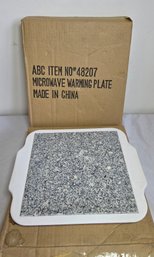 Set Of 2 Stoneware Microwave Warming Plates