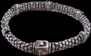 Beautiful Lagos Caviar 925 Sterling Silver Beaded Bracelet