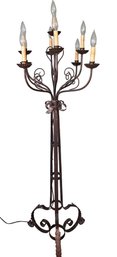 Tuscan Style Copper Tone 9 Light Candelabra Floor Lamp