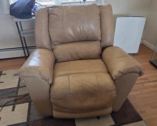 Leather Ashley Electric Recliner Beige