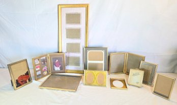 Collection Of Brass - Gold Tone Picture Photo Frames
