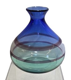 Vintage Murano Glass Signed Seguso Striped Bud Vase