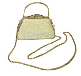 Gold Rhinestone Cocktail Evening Handbag