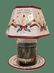 Yankee Jar Christmas Ceramic Candle Warmer & Shade