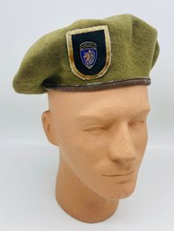A.B.L. Preta 1976 Size 58 Green Wool US Army Special Forces Beret Cap Hat Vietnam War Military