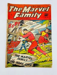 Golden Age Comic Book The Marvel Family The Hoax City Issue No. 45 March 1950 C.C. Beck Cover Art 10 Cent