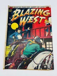 Golden Age Comic Book Blazing West Issue No. 10 March April 1949 Ace Magazines 10 Cent