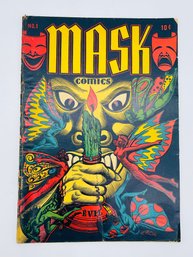 Rare Golden Age Comic Book First Issue Mask Comics Issue No 1 March April 1945 L.B Cole Rural Home Publishing