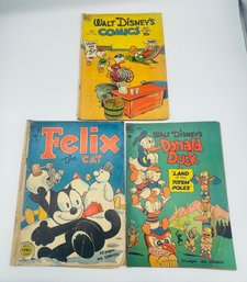 Vintage Golden Age Comic Book Dell Comics Group Lot Of Three