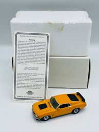 Detailed Matchbox Models Of Yesteryear Dinky Collectible 1970 Ford Boss Mustang Orange Classic Car Diecast