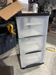 Sterilite Plastic 3-drawer Storage Container