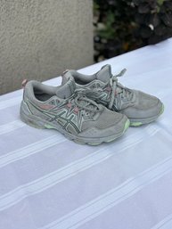 Asics Gray/green Tennis Shoes