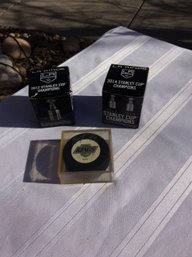 Replica 2012-2014 LA Kings Stanley Cup Rings And Signed Puck