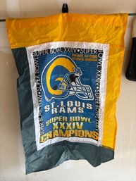 Vintage 1999-2000 St. Louis Rams Super Bowl Banner