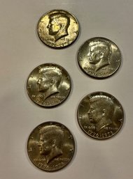 (5) Bicentennial Kennedy Half Dollars