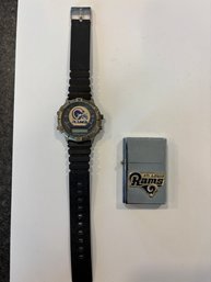 St. Louis Rams Watch And Lighter