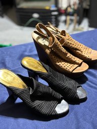 Vince Camuto High Heel Slide/Guess Cutout Ankle Booty