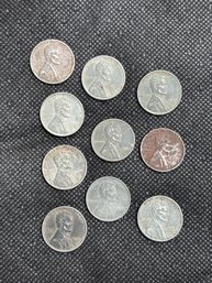 1943-1944 Steele Wheat War Pennies (10)