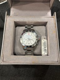 Michele Ladies Watch White Dial Chronograph Date