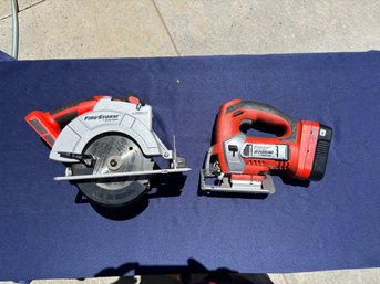 Black And Decker Cordless Circular Saw And Jigsaw