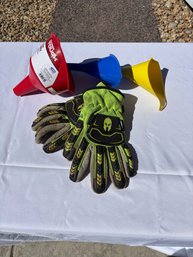 Work Gloves And Some Funnels