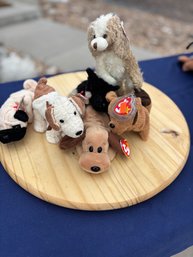 A Group Of Beanie Baby Dogs And Friend