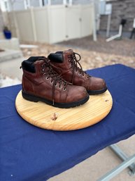 Brown Leather Wolverine Manawa Steel Toe Workboots