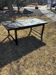 Black/multicolored Rectangular Table