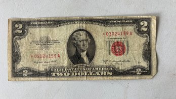 Red Seal 1953 $2 Bill