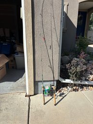 Fishing Poles (2) Tackle Box