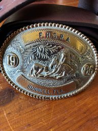Vintage Belt And Belt Buckle