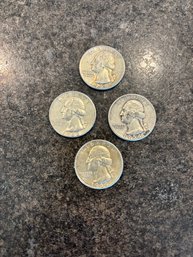 Silver George Washington Qaurters (4)