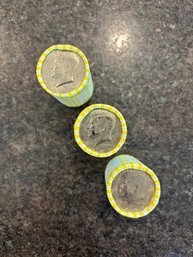 (3) $10 Rolls Of Unopened Kennedy 1/2 Dollars