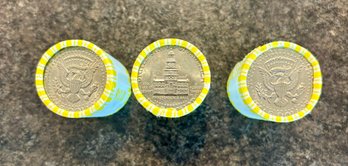 (3) Rolls Of Kennedy 1/2 Dollars Unopened