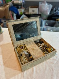 Vintage Costume Jewelry With Box