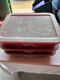 Sterilite Christmas Ornament Containers (3)