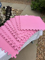 Pink Interlocking Floor Mats (8)