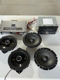 Vintage Alpine/Kenwood Car Radios With(4) Kicker Speakers