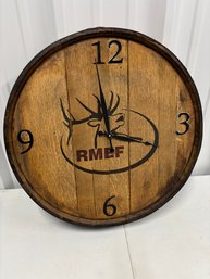 Awesome Whiskey Barrel Top Converted Clock