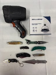 Knives And A Flashlight
