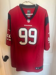 Red #99 J.J. Watt NFL Houston Texans Jersey. XL