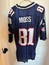 Vintage Randy Moss #81 NE Patriots Jersey L