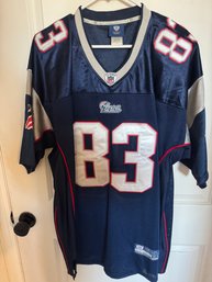 #83 Vintage Wes Welker Game Stitched Jersey Size 54
