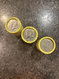 Mint Rolled Kennedy Half Dollars (3 Rolls)