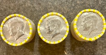 Mint Rolled, Unsearched, Kennedy 1/2 Dollars (3)