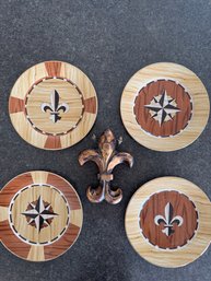 Vintage Fleur De Lis Plates And Decor